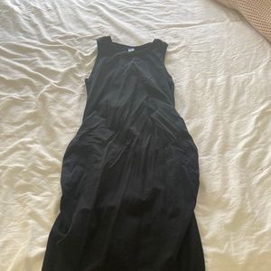 Black fitted maternity dress